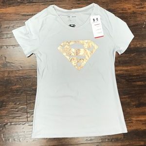 NWT Under Armour Shimmer Superwoman Shirt